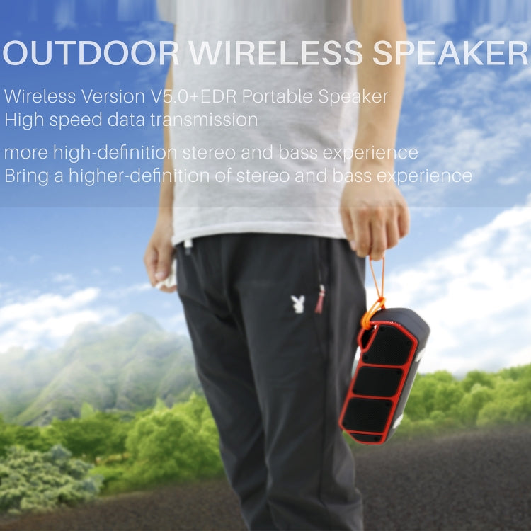 NewRixing NR-5011 Outdoor Portable Bluetooth Speakerr, Support Hands-free Call / TF Card / FM / U Disk(Orange) - Desktop Speaker by NewRixing | Online Shopping South Africa | PMC Jewellery | Buy Now Pay Later Mobicred