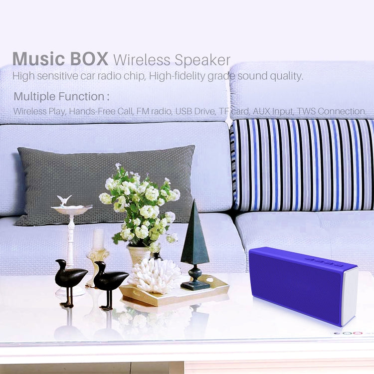 NewRixing NR-5012 Desktop Plating Bluetooth Speakerr, Support Hands-free Call / TF Card / FM / U Disk(Red) - free shipping - PMC Jewellery - Order now!