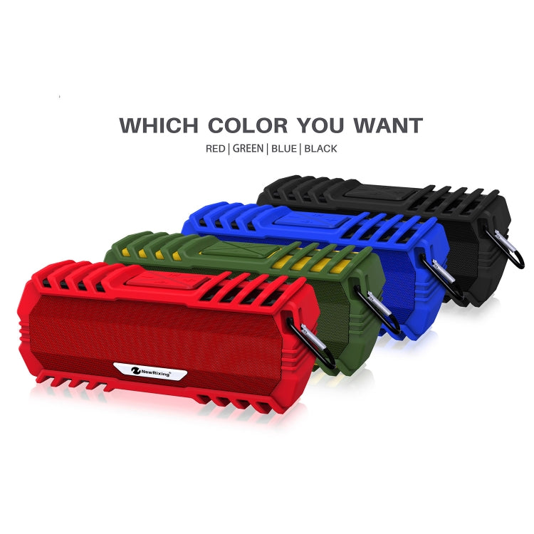 NewRixing NR-5015 Outdoor Portable Bluetooth Speakerr with Hook, Support Hands-free Call / TF Card / FM / U Disk(Green) - free shipping - PMC Jewellery - Order now!