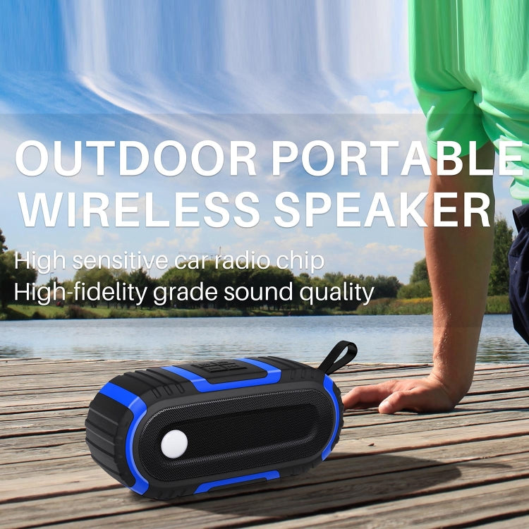 NewRixing NR-5016 Outdoor Splash-proof Water Bluetooth Speaker, Support Hands-free Call / TF Card / FM / U Disk(Black) - Desktop Speaker by NewRixing | Online Shopping South Africa | PMC Jewellery | Buy Now Pay Later Mobicred