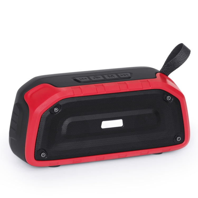 New Rixing NR-906 TWS Waterproof Bluetooth Speaker Support Hands-free Call / FM with Handle(Red) - Desktop Speaker by NewRixing | Online Shopping South Africa | PMC Jewellery | Buy Now Pay Later Mobicred