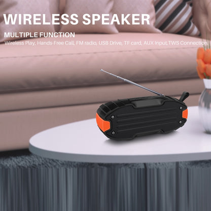 New Rixing NR-907FM TWS Outdoor Bluetooth Speaker Support Hands-free Call / FM with Handle & Antenna(Yellow) - Desktop Speaker by NewRixing | Online Shopping South Africa | PMC Jewellery | Buy Now Pay Later Mobicred