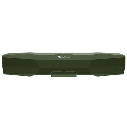 NewRixing NR-7011 Outdoor Portable Bluetooth Speaker with Phone Holder, Support Hands-free Call / TF Card / FM / U Disk(Green) - Desktop Speaker by NewRixing | Online Shopping South Africa | PMC Jewellery | Buy Now Pay Later Mobicred