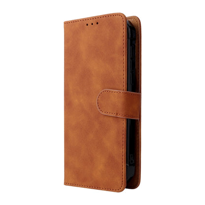 For Doogee S59 / S59 Pro Solid Color Skin Feel Magnetic Buckle Horizontal Flip Calf Texture PU Leather Case with Holder & Card Slots & Wallet(Brown) - More Brand by PMC Jewellery | Online Shopping South Africa | PMC Jewellery | Buy Now Pay Later Mobicred