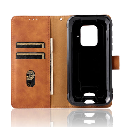 For Doogee S59 / S59 Pro Solid Color Skin Feel Magnetic Buckle Horizontal Flip Calf Texture PU Leather Case with Holder & Card Slots & Wallet(Brown) - More Brand by PMC Jewellery | Online Shopping South Africa | PMC Jewellery | Buy Now Pay Later Mobicred
