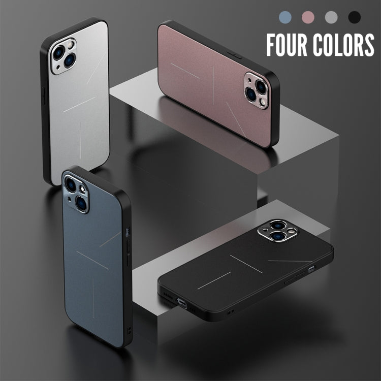 For iPhone 13 R-JUST RJ-52 3-Line Style Metal TPU Shockproof Protective Case(Black) - iPhone 13 Cases by R-JUST | Online Shopping South Africa | PMC TechLife | Buy Now Pay Later Mobicred