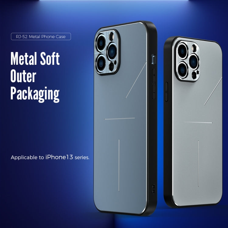 For iPhone 13 Pro Max R-JUST RJ-52 3-Line Style Metal TPU Shockproof Protective Case (Black) - iPhone 13 Pro Max Cases by R-JUST | Online Shopping South Africa | PMC TechLife | Buy Now Pay Later Mobicred