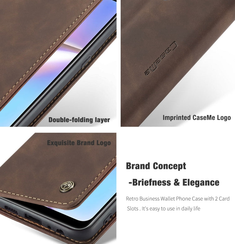 For Galaxy A10s CaseMe-013 Multifunctional Horizontal Flip Leather Case with Card Slot & Holder & Wallet(Coffee) - Galaxy Phone Cases by CaseMe | Online Shopping South Africa | PMC Jewellery | Buy Now Pay Later Mobicred