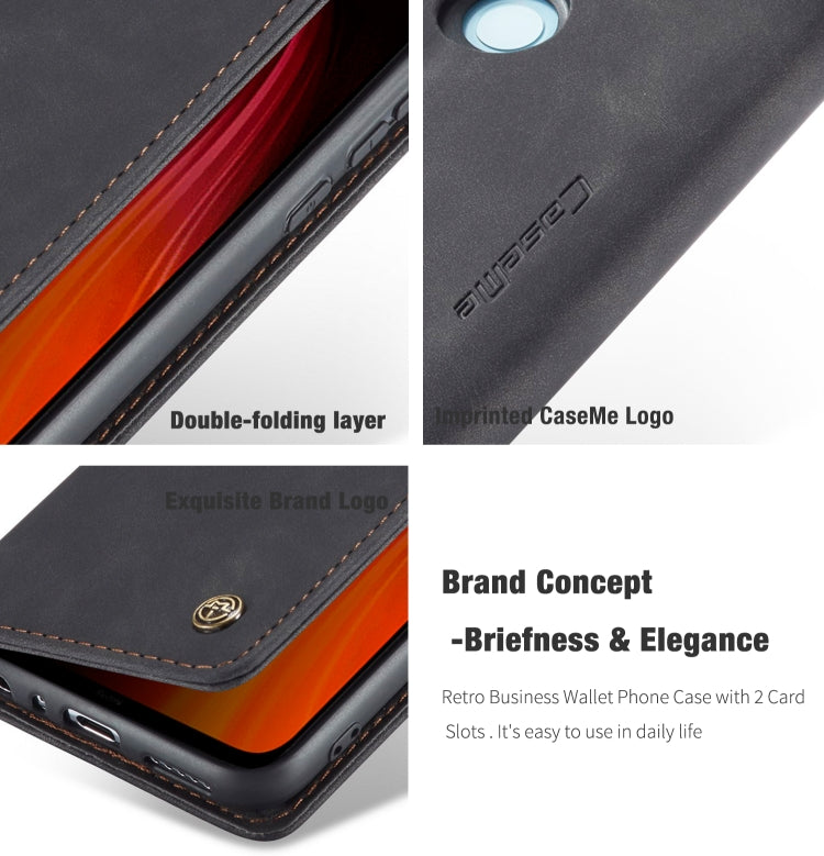 For Xiaomi Redmi Note 8 CaseMe-013 Multifunctional Horizontal Flip Leather Case with Card Slot & Holder & Wallet(Black) - Xiaomi Cases by CaseMe | Online Shopping South Africa | PMC Jewellery | Buy Now Pay Later Mobicred