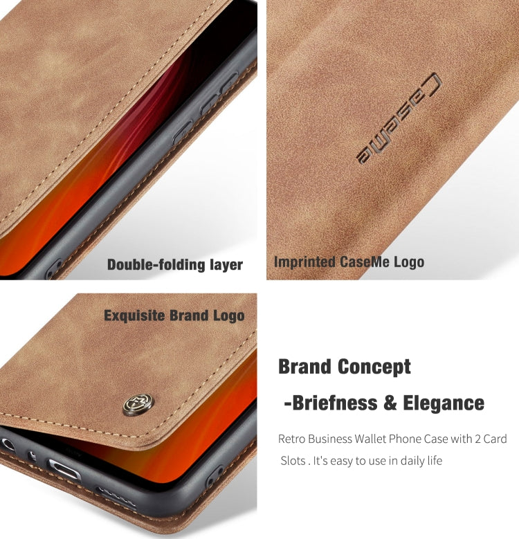 For Xiaomi Redmi Note 8 CaseMe-013 Multifunctional Horizontal Flip Leather Case with Card Slot & Holder & Wallet(Brown) - Xiaomi Cases by CaseMe | Online Shopping South Africa | PMC Jewellery | Buy Now Pay Later Mobicred