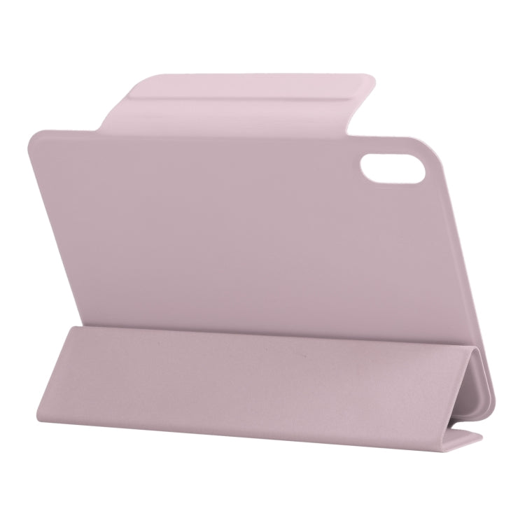 For iPad mini 2024 / mini 6 Horizontal Flip Ultra-thin Fixed Buckle Magnetic PU Tablet Case With Three-folding Holder & Sleep / Wake-up Function(Pink) - free shipping - PMC TechLife - Order now!