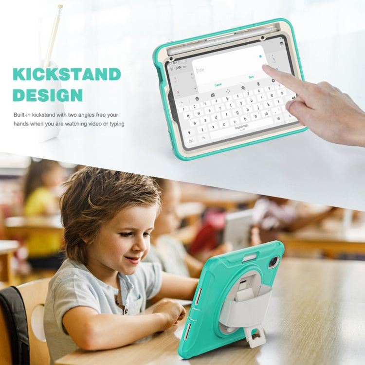 For iPad mini 6 360 Degree Rotation PC + TPU Protective Tablet Case with Holder & Hand-strap(Mint Green) - iPad mini 6 Cases by PMC Jewellery | Online Shopping South Africa | PMC Jewellery | Buy Now Pay Later Mobicred