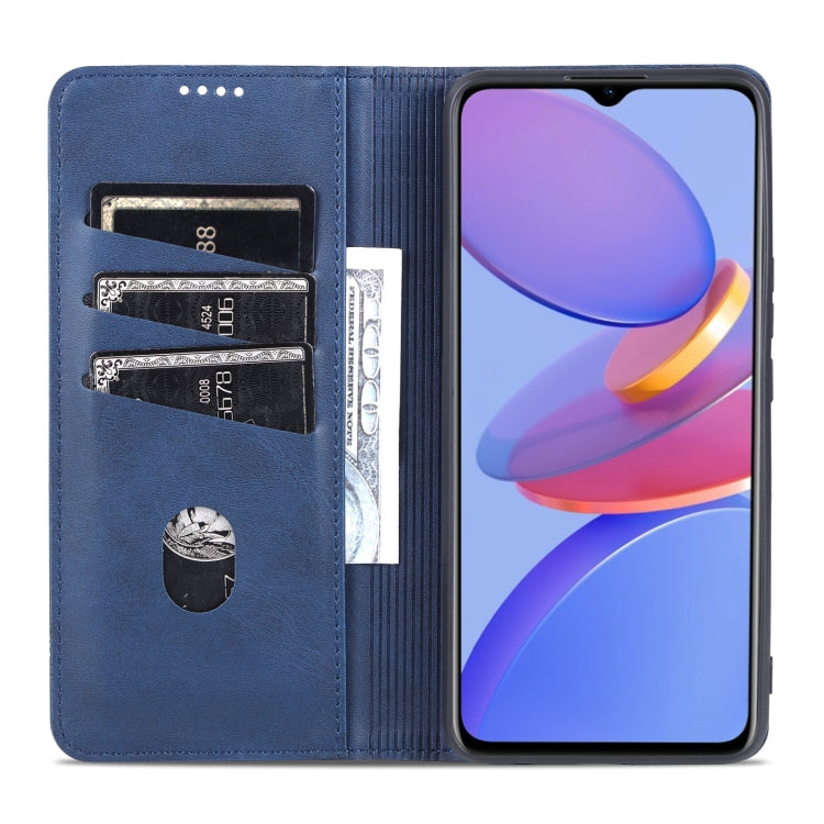 For U-MAGIC 30e AZNS Magnetic Calf Texture Horizontal Flip Leather Case with Card Slots & Holder & Wallet(Dark Blue) - More Brand by AZNS | Online Shopping South Africa | PMC Jewellery | Buy Now Pay Later Mobicred