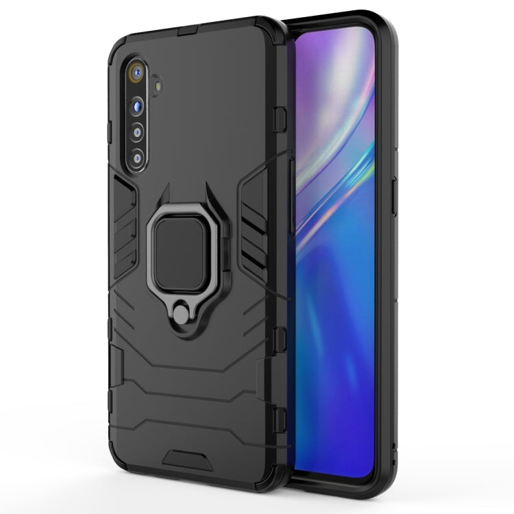 For OPPO Realme XT & K5 Shockproof PC + TPU Protective Case with Magnetic Ring Holder(Black) - Realme Cases by PMC TechLife | Online Shopping South Africa | PMC TechLife | Buy Now Pay Later Mobicred