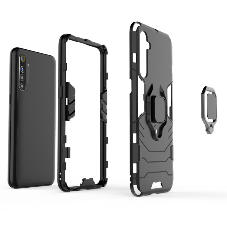For OPPO Realme XT & K5 Shockproof PC + TPU Protective Case with Magnetic Ring Holder(Black) - Realme Cases by PMC TechLife | Online Shopping South Africa | PMC TechLife | Buy Now Pay Later Mobicred