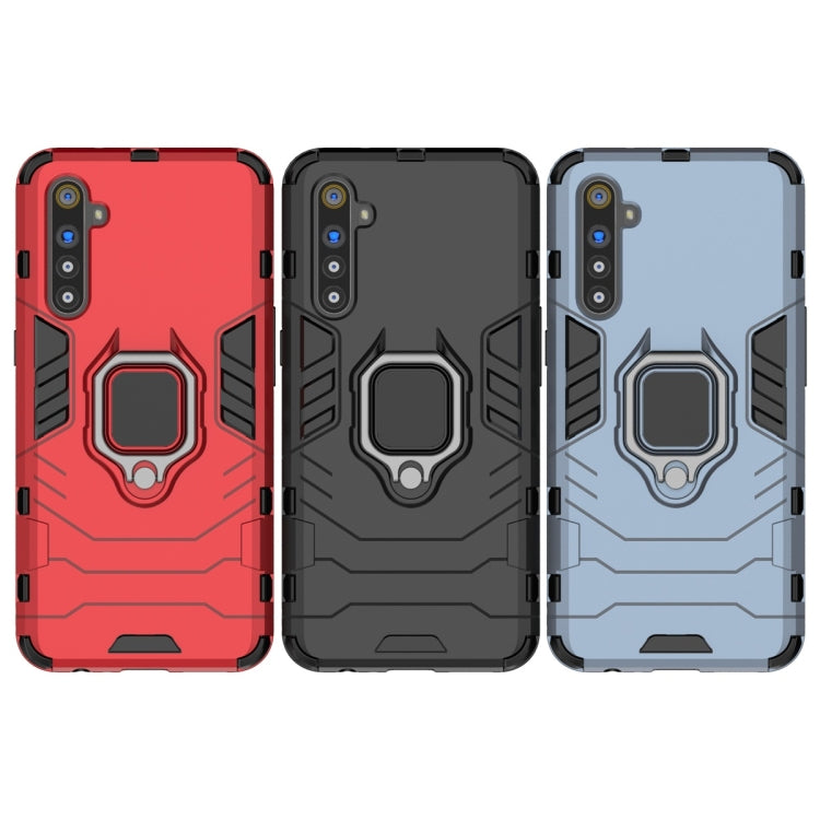 For OPPO Realme XT & K5 Shockproof PC + TPU Protective Case with Magnetic Ring Holder(Black) - Realme Cases by PMC TechLife | Online Shopping South Africa | PMC TechLife | Buy Now Pay Later Mobicred
