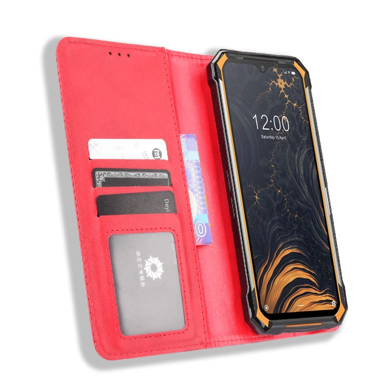 For Doogee S88 Plus / S88 Pro Magnetic Buckle Retro Crazy Horse Texture Horizontal Flip Leather Case with Holder & Card Slots & Photo Frame(Red) - More Brand by PMC Jewellery | Online Shopping South Africa | PMC Jewellery | Buy Now Pay Later Mobicred
