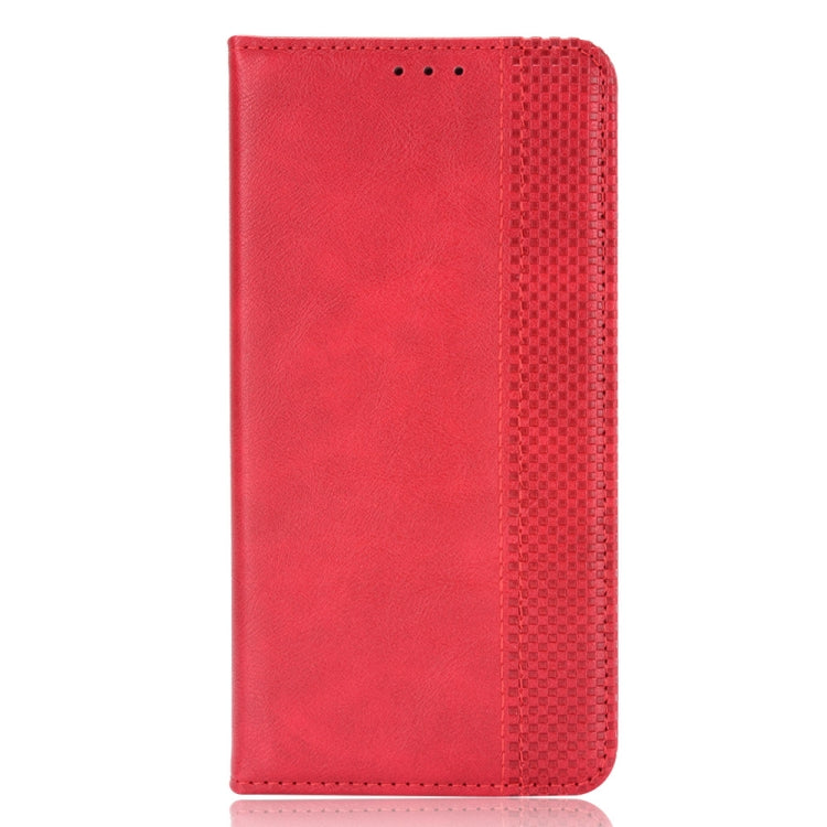 For Blackview Oscal C20 Magnetic Buckle Retro Crazy Horse Texture Horizontal Flip Leather Case with Holder & Card Slots & Photo Frame(Red) - More Brand by PMC Jewellery | Online Shopping South Africa | PMC Jewellery