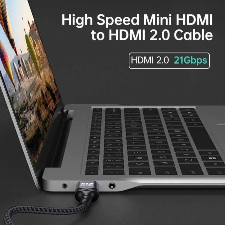 HDMI 2.0 Male to HDMI 2.0 Male 4K Ultra-HD Braided Adapter Cable, Cable Length:1.5m(Grey) - Cable by PMC Jewellery | Online Shopping South Africa | PMC Jewellery | Buy Now Pay Later Mobicred