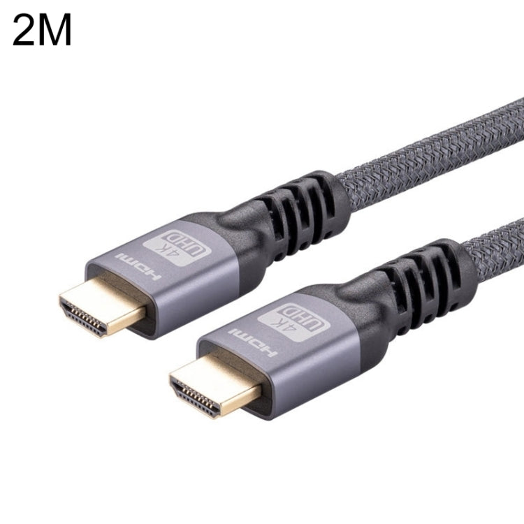 HDMI 2.0 Male to HDMI 2.0 Male 4K Ultra-HD Braided Adapter Cable, Cable Length:2m(Grey) - Cable by PMC Jewellery | Online Shopping South Africa | PMC Jewellery | Buy Now Pay Later Mobicred