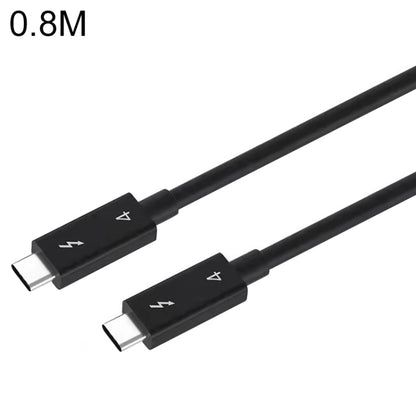 USB-C / Type-C Male to USB-C / Type-C Male Multi-function Transmission Cable for Thunderbolt 4, Cable Length:0.8m(Black) - Cable & Adapters by PMC Jewellery | Online Shopping South Africa | PMC Jewellery | Buy Now Pay Later Mobicred