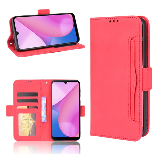 For Blackview Oscal C20 Skin Feel Calf Pattern Horizontal Flip Leather Case with Holder & Card Slots & Photo Frame(Red) - More Brand by PMC Jewellery | Online Shopping South Africa | PMC Jewellery | Buy Now Pay Later Mobicred