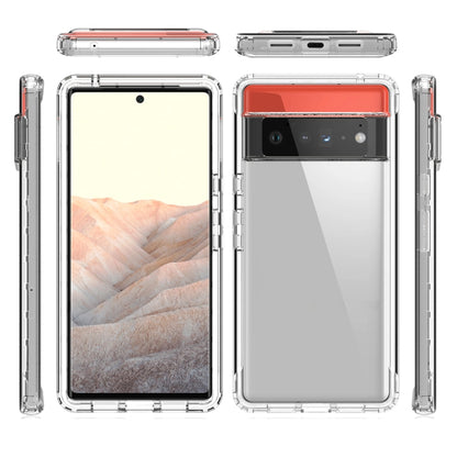 For Google Pixel 6 Pro High Transparency Two-color Gradient PC + TPU Phone Protective Case(Transparent) - Google Cases by PMC Jewellery | Online Shopping South Africa | PMC Jewellery