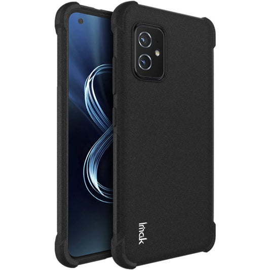 For Asus Zenfone 8 ZS590KS IMAK All-inclusive Shockproof Airbag TPU Case with Screen Protector(Matte Black) - ASUS Cases by imak | Online Shopping South Africa | PMC Jewellery