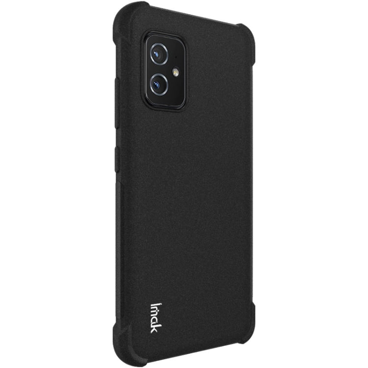 For Asus Zenfone 8 ZS590KS IMAK All-inclusive Shockproof Airbag TPU Case with Screen Protector(Matte Black) - ASUS Cases by imak | Online Shopping South Africa | PMC Jewellery | Buy Now Pay Later Mobicred