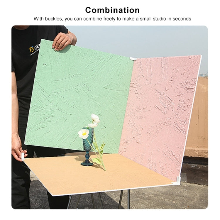 60 x 60cm Retro PVC Cement Texture Board Photography Backdrops Board(Grey Bean Green) - free shipping - PMC TechLife - Order now!