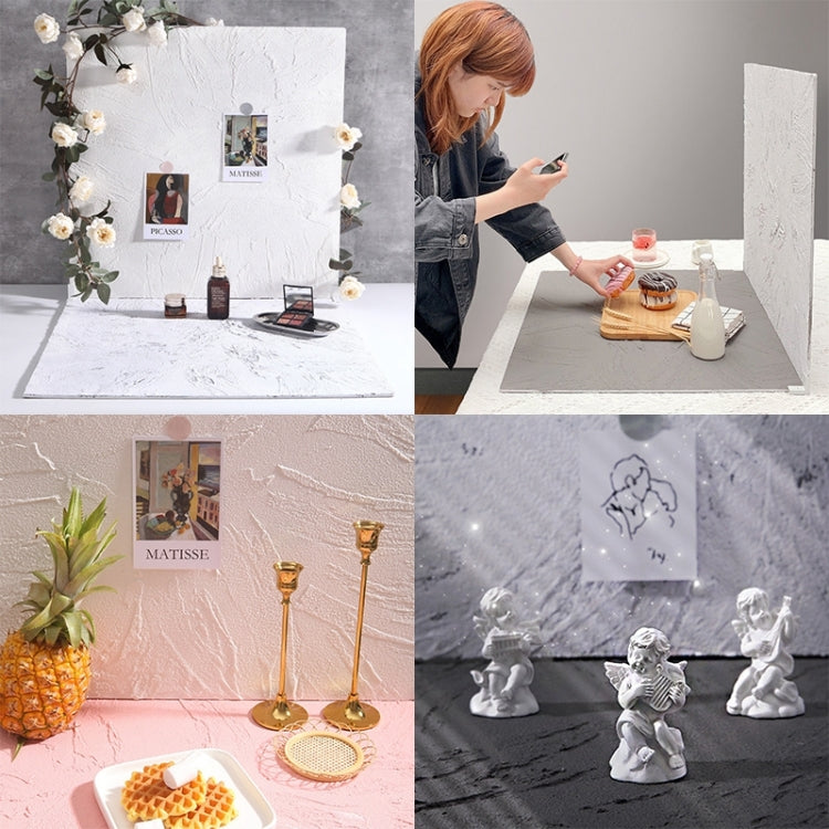 60 x 60cm Retro PVC Cement Texture Board Photography Backdrops Board(Grey Bean Green) - free shipping - PMC TechLife - Order now!