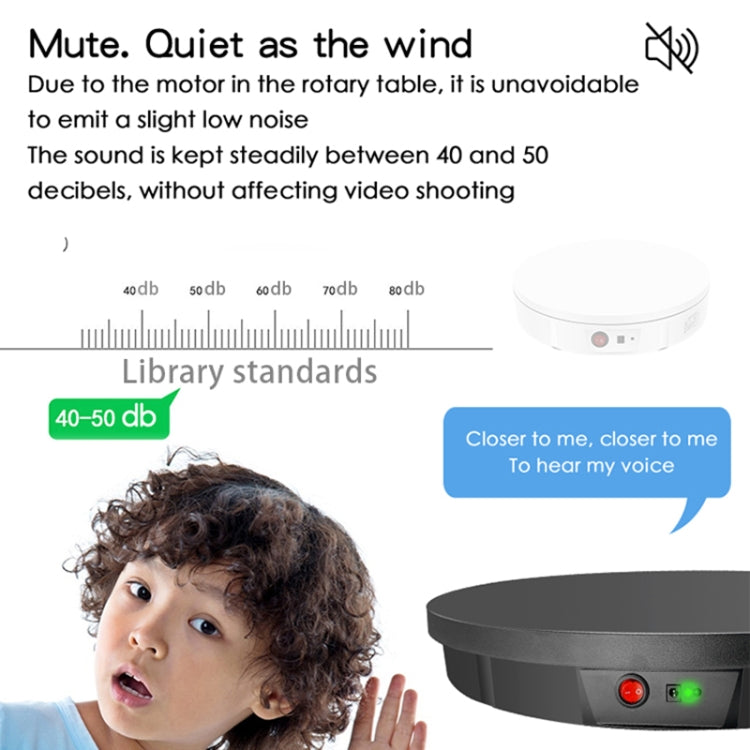 52cm Remote Control Electric Rotating Turntable Display Stand Video Shooting Props Turntable, Charging Power, Power Plug:AU Plug(Black) - free shipping - PMC TechLife - Order now!