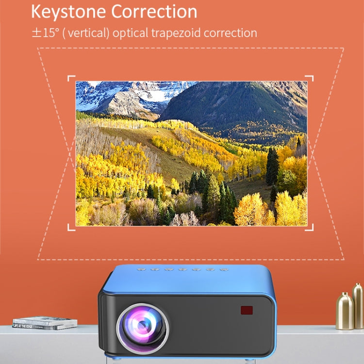 T4 Same Screen Version 1024x600 1200 Lumens Portable Home Theater LCD Projector, Plug Type:EU Plus(Blue) - Mini Projector by PMC Jewellery | Online Shopping South Africa | PMC Jewellery | Buy Now Pay Later Mobicred