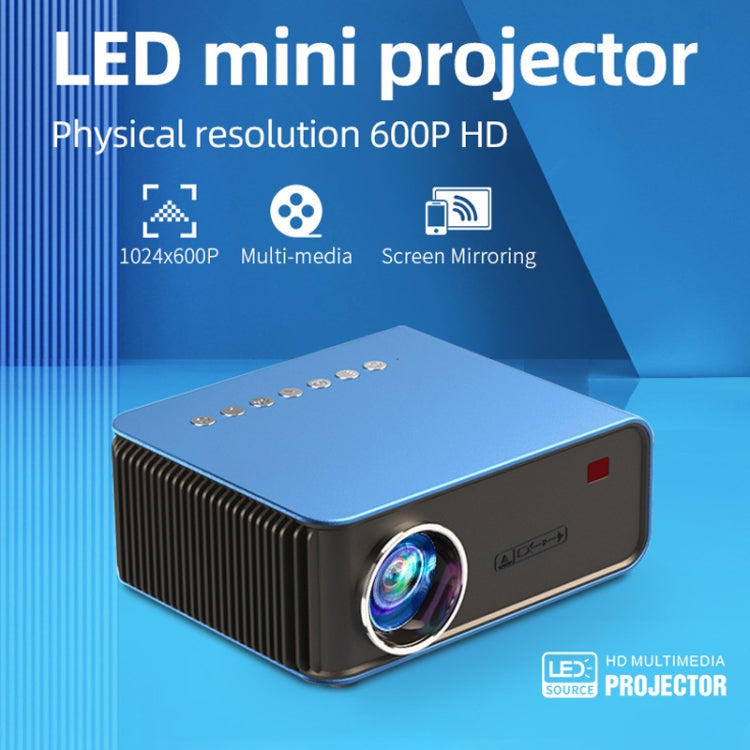 T4 Same Screen Version 1024x600 1200 Lumens Portable Home Theater LCD Projector, Plug Type:EU Plus(Blue) - free shipping - PMC Jewellery - Order now!