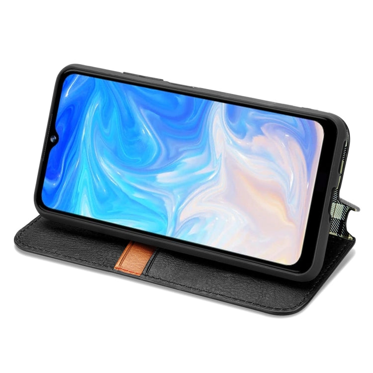For Doogee N40 Pro Cubic Grid Pressed Horizontal Flip Magnetic Leather Case with Holder & Card Slots & Wallet(Black) - More Brand by PMC TechLife | Online Shopping South Africa | PMC TechLife | Buy Now Pay Later Mobicred