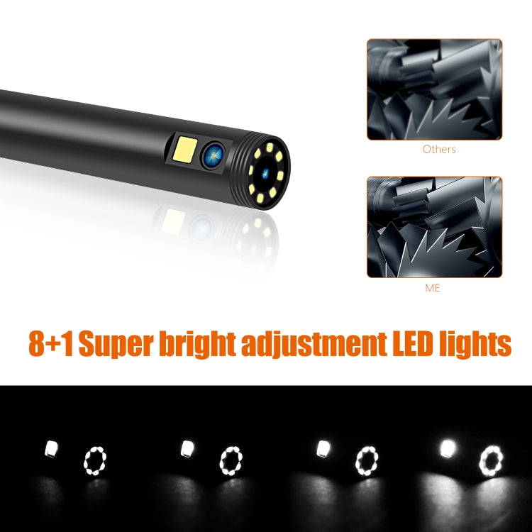 F300 8mm IP68 Waterproof HD Dual Cameras Digital Endoscope, Length:2m Hard Cable(Black) -  by PMC TechLife | Online Shopping South Africa | PMC TechLife | Buy Now Pay Later Mobicred