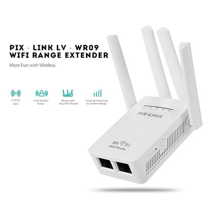 Wireless Smart WiFi Router Repeater with 4 WiFi Antennas, Plug Specification:UK Plug(White) - Wireless Routers by PMC Jewellery | Online Shopping South Africa | PMC Jewellery | Buy Now Pay Later Mobicred