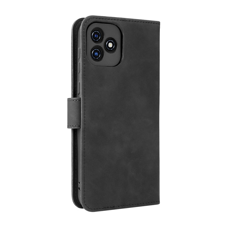 For Blackview Oscal C20 Solid Color Skin Feel Magnetic Buckle Horizontal Flip PU Phone Case(Black) - More Brand by PMC TechLife | Online Shopping South Africa | PMC TechLife | Buy Now Pay Later Mobicred