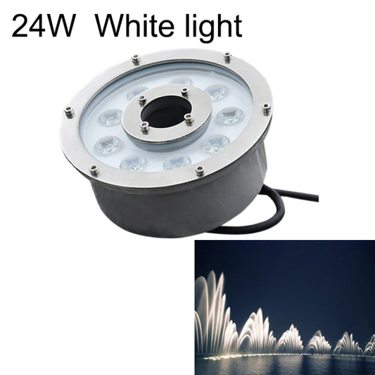 24W Landscape Ring LED Aluminum Alloy Underwater Fountain Light(White Light) - Underwater Lights by PMC Jewellery | Online Shopping South Africa | PMC Jewellery | Buy Now Pay Later Mobicred