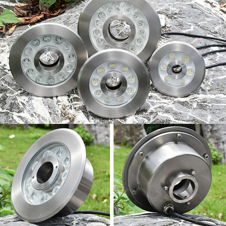 18W Landscape Ring LED Stainless Steel Underwater Fountain Light(Warm Light) - Underwater Lights by PMC TechLife | Online Shopping South Africa | PMC TechLife | Buy Now Pay Later Mobicred