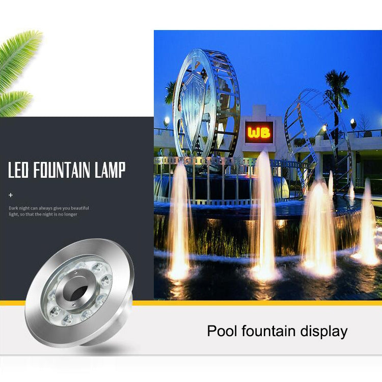 24W Landscape Ring LED Stainless Steel Underwater Fountain Light(Warm Light) - Underwater Lights by PMC TechLife | Online Shopping South Africa | PMC TechLife | Buy Now Pay Later Mobicred