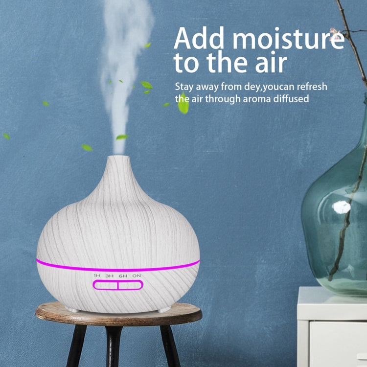 USB 400ml Wood Texture Fragrance Machine Pointed Mouth Humidifier Automatic Alcohol Sprayer with Colorful LED Light & Remote Control(Coffee) - free shipping - PMC TechLife - Order now!