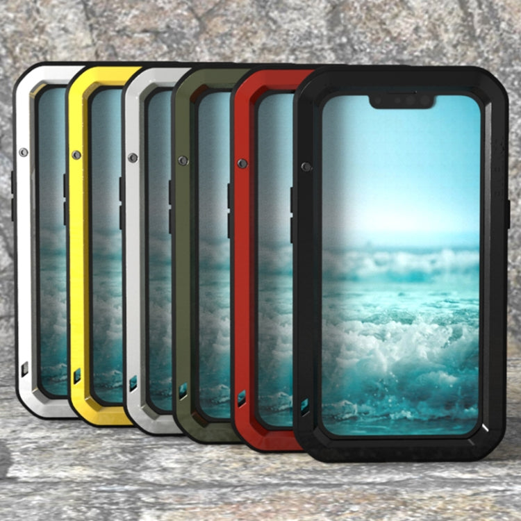 For iPhone 13 mini LOVE MEI Metal Shockproof Life Waterproof Dustproof Protective Phone Case (Red) - free shipping - PMC TechLife - Order now!