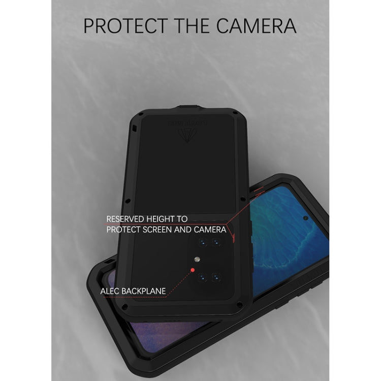 For Huawei P50 LOVE MEI Metal Shockproof Waterproof Dustproof Protective Phone Case with Glass(Yellow) - free shipping - PMC TechLife - Order now!