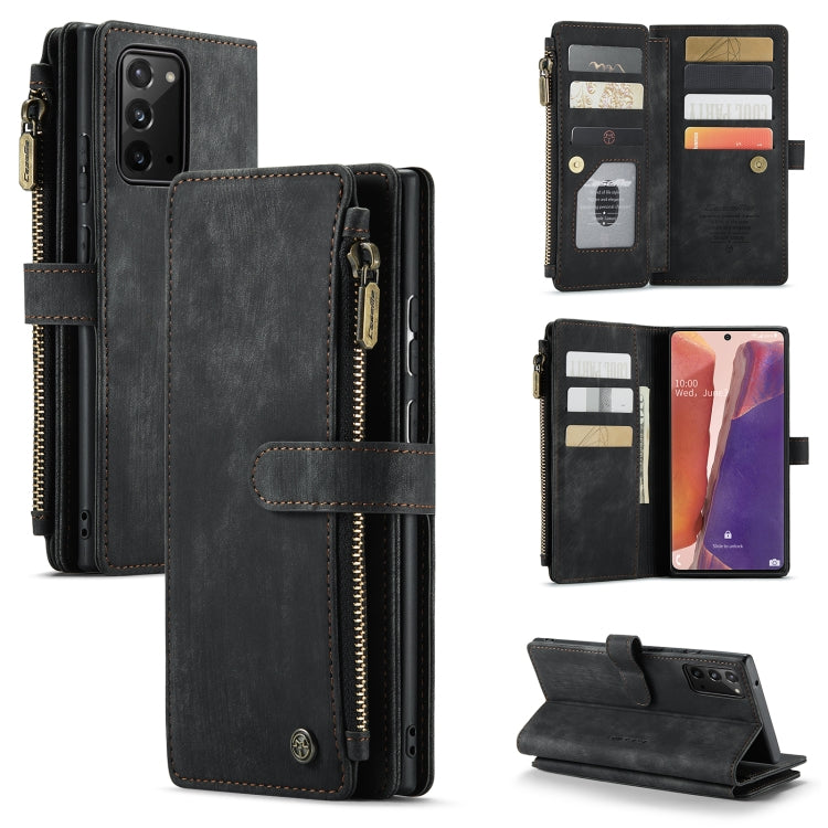 For Samsung Galaxy Note20 CaseMe-C30 Multifunctional Horizontal Flip PU + TPU Phone Case(Black) - Galaxy Note20 Cases by CaseMe | Online Shopping South Africa | PMC Jewellery | Buy Now Pay Later Mobicred