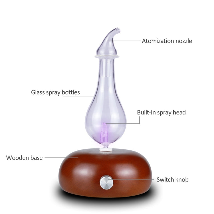 Wood Essential Oil Diffuser Aromatherapy Machine Automatic Alcohol Sprayer, Plug Specification:UK Plug(Dark Brown) - free shipping - PMC TechLife - Order now!