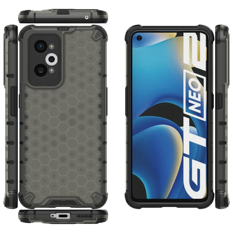 For OPPO Realme GT Neo2 5G Shockproof Honeycomb PC + TPU Phone Case(Black) - Realme Cases by PMC Jewellery | Online Shopping South Africa | PMC Jewellery | Buy Now Pay Later Mobicred