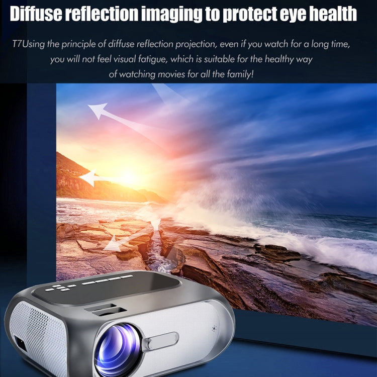 T7 1920x1080P 200 ANSI Portable Home Theater LED HD Digital Projector, Basic Version,US Plug(Black) - LED Projector by PMC TechLife | Online Shopping South Africa | PMC TechLife | Buy Now Pay Later Mobicred
