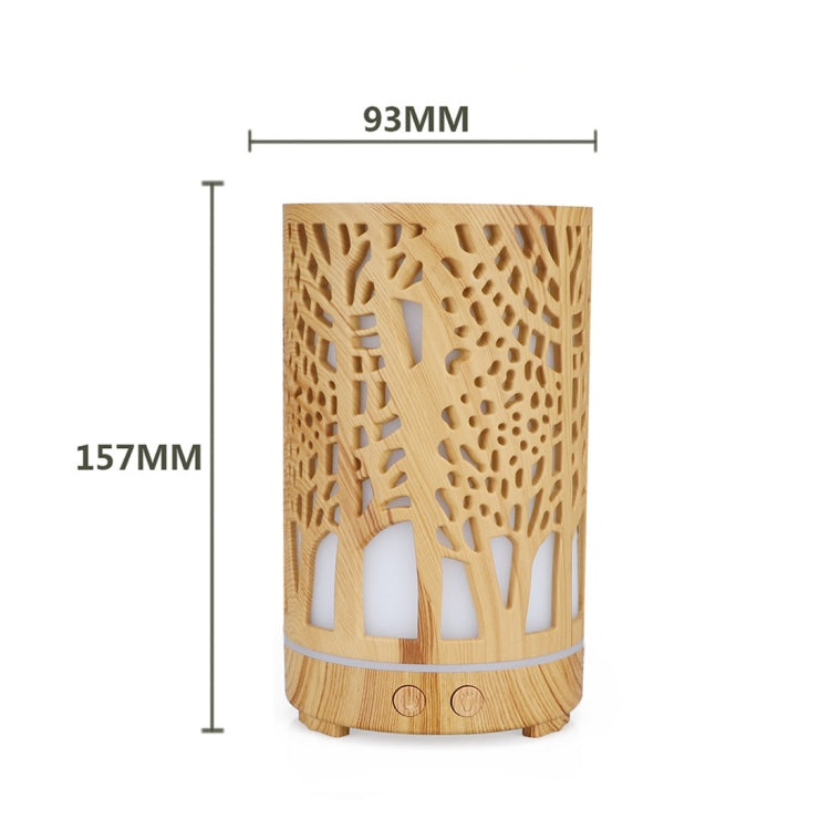 200ml Hollow-out Forest Pattern Wooden Essential Oil Aromatherapy Machine Ultrasonic Humidifier Automatic Alcohol Sprayer, Plug Specification:AU Plug(Light Brown-3) - free shipping - PMC TechLife - Order now!