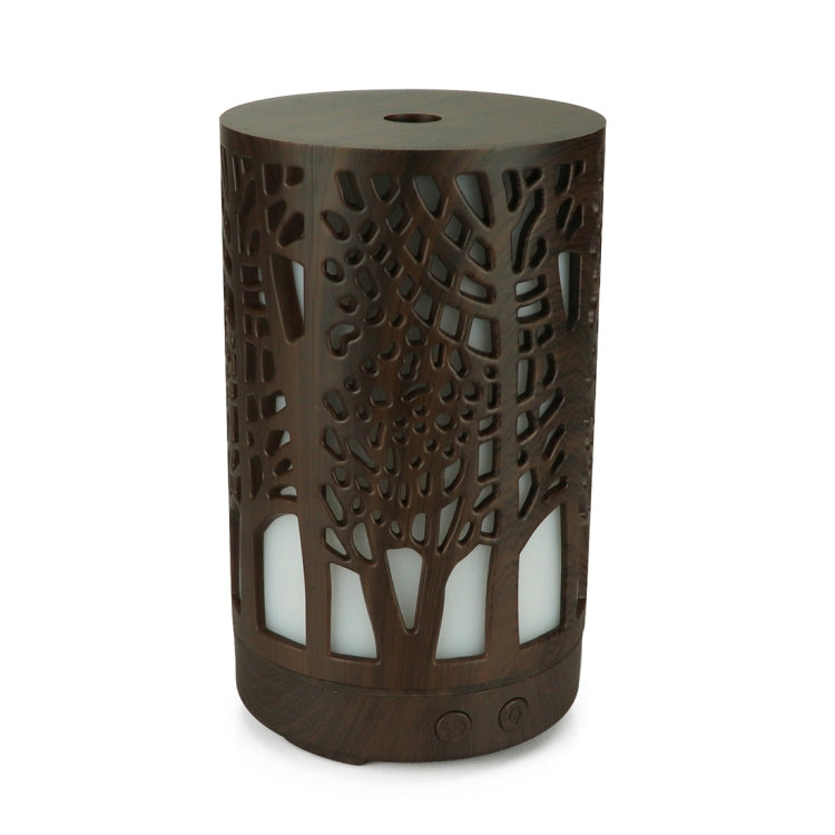 200ml Hollow-out Forest Pattern Wooden Essential Oil Aromatherapy Machine Ultrasonic Humidifier Automatic Alcohol Sprayer, Plug Specification:AU Plug(Dark Brown-3) - free shipping - PMC TechLife - Order now!